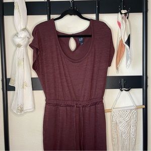 Burgundy Gap Jumpsuit